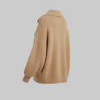 Women's Fuzzy V-Neck Sweater